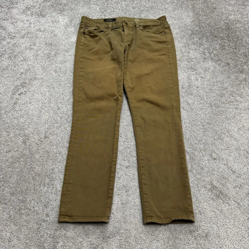 J.Crew Toothpick Ankle Denim Jeans Womens 29 Brown Mid Rise Cotton Blend Stretch